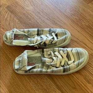 Striped Canvas Slip-On Shoes